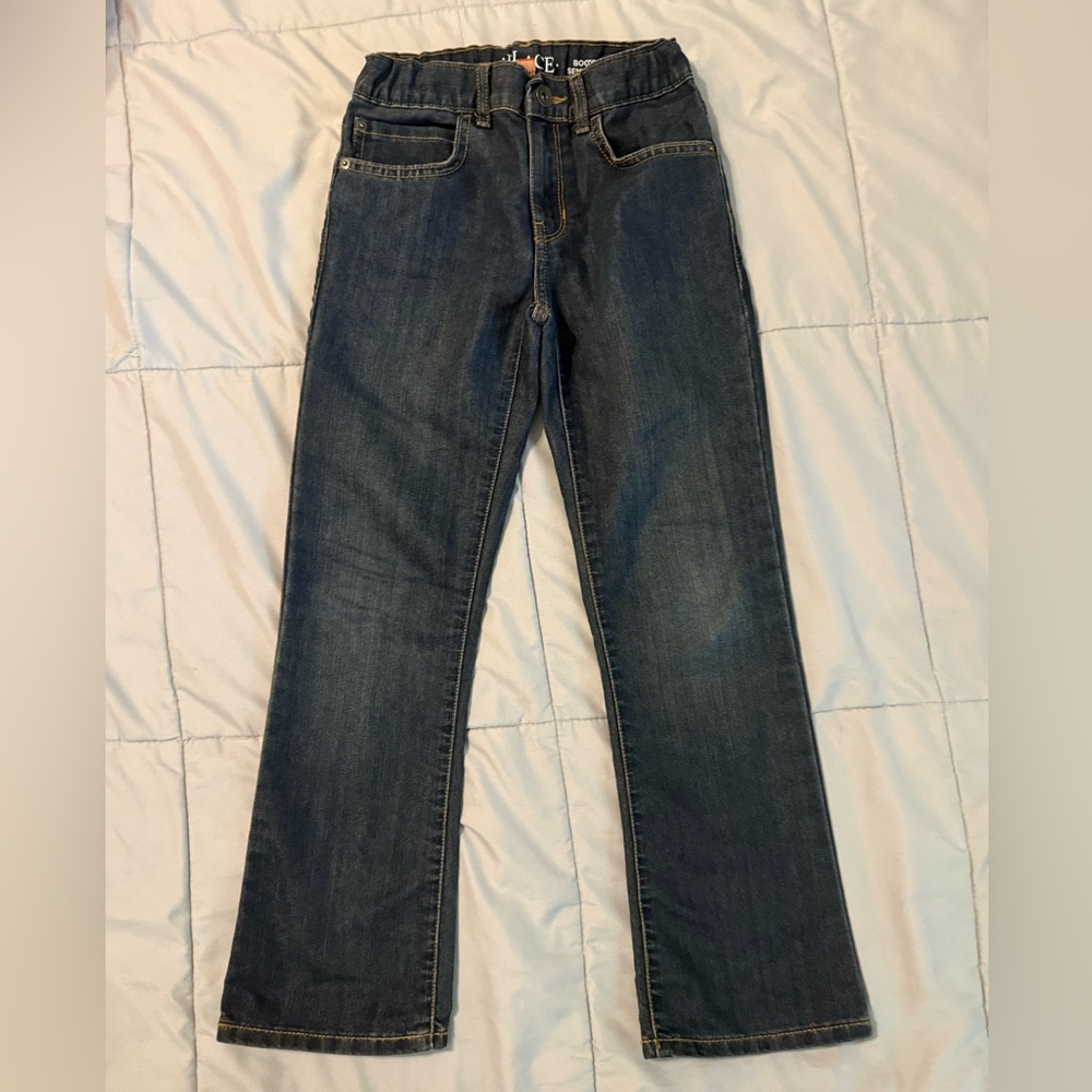 Children’s Place Bootcut Boy’s 8 M Blue Denim Jeans Medium New NWOT Adjustable